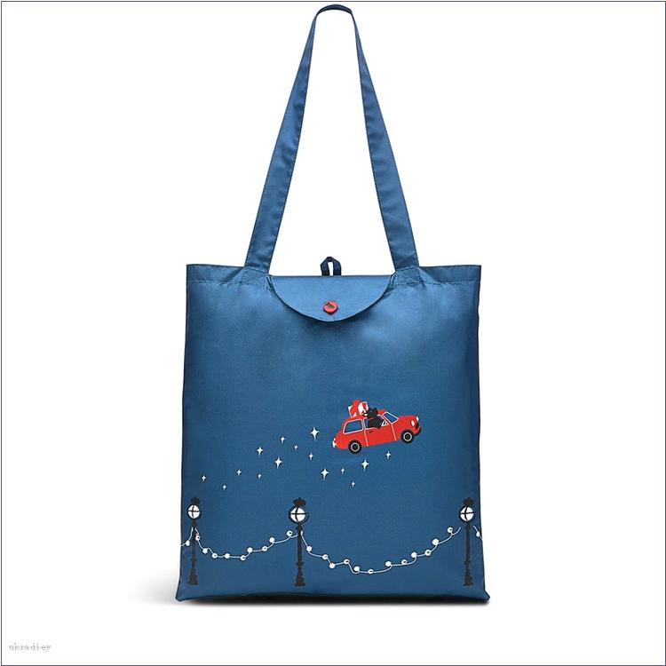  BAGRadleyUK Driving Home For Christmas, Foldaway Tote Bag