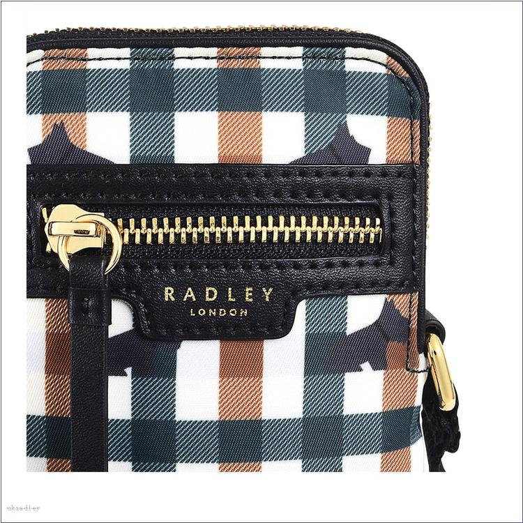  BAGRadleyUK Finsbury Park - Checked Dog, Medium Zip-Around Phone Cross Body