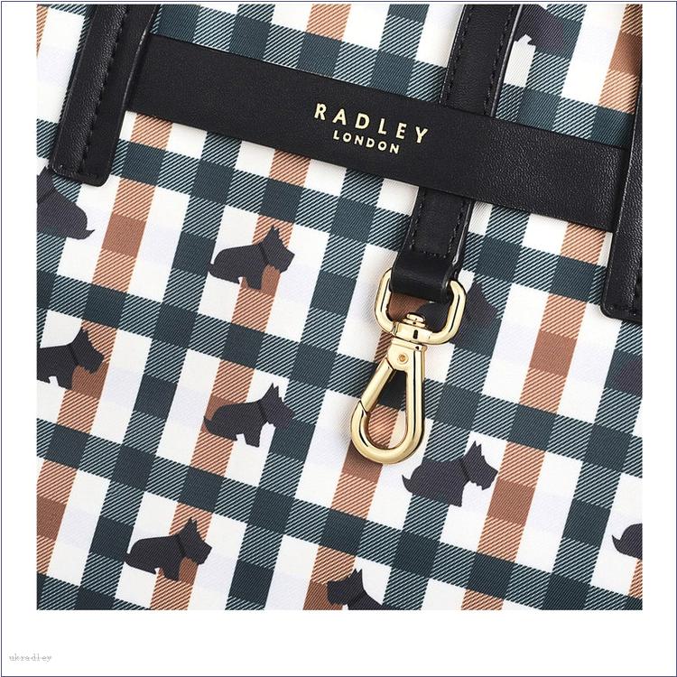  BAGRadleyUK Finsbury Park - Checked Dog, Medium Zip-Top Multiway