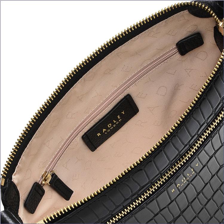  BAGRadleyUK Pear Gardens - Faux Croc, Small Ziptop Crossbody