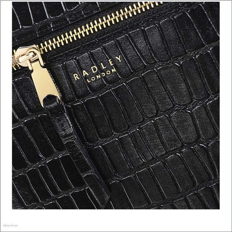  BAGRadleyUK Pear Gardens - Faux Croc, Small Ziptop Crossbody