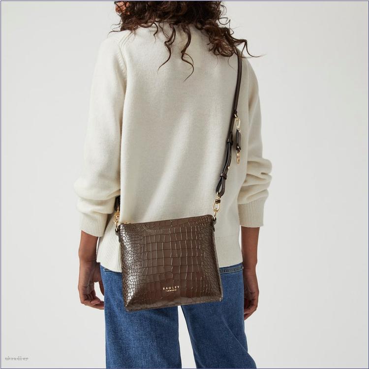  BAGRadleyUK Pockets 2.0 - Faux Croc, Small Ziptop Crossbody
