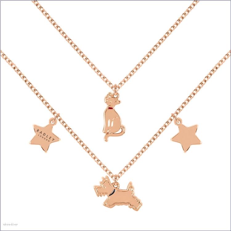  BAGRadleyUK BAGRadleyUK And Friends, Cat And Dog Twin Pack Necklace